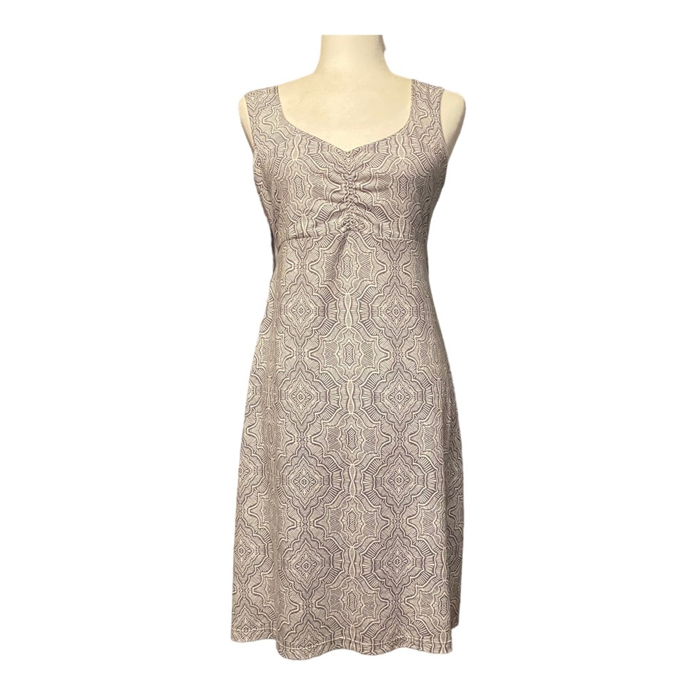 Prana Roushed Empire Waist Summer Midi Dress S
